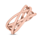 Infinity X Cross Weave Entangle Thumb Ring (9mm)