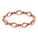Rope Ring Oxidized Band Solid 925 Sterling Silver Thumb Ring (4mm)