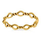 Rope Ring Oxidized Band Solid 925 Sterling Silver Thumb Ring (4mm)