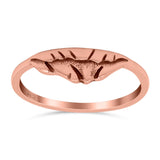 Mountains Ring Oxidized Band Solid 925 Sterling Silver Thumb Ring (6mm)
