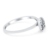 Elephant Ring Oxidized Band Solid 925 Sterling Silver Thumb Ring (7mm)