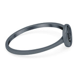 Cactus Ring Oxidized Band Solid 925 Sterling Silver Thumb Ring (7mm)