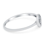 Cactus Ring Oxidized Band Solid 925 Sterling Silver Thumb Ring (7mm)