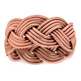 Braided Ring Oxidized Band Solid 925 Sterling Silver (10mm)