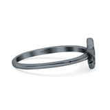 Light Plain Star of David Band Solid 925 Sterling Silver Thumb Ring (8mm)