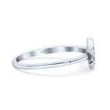 Light Plain Star of David Band Solid 925 Sterling Silver Thumb Ring (8mm)