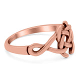 Celtic Ring Oxidized Band Solid 925 Sterling Silver Thumb Ring (10mm)