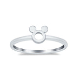 Petite Dainty Plain Rings Band Round 925 Sterling Silver