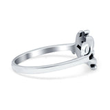 Leaves Band Oxidized Leaf Plain Ring 925 Sterling Silver