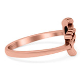 Baby Feet Band Oxidized Ring Solid 925 Sterling Silver Thumb Ring (8mm)