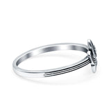 Cactus Ring Oxidized Band Solid 925 Sterling Silver Thumb Ring (10mm)