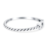 You Band Oxidized Ring Solid 925 Sterling Silver Thumb Ring (3.5mm)