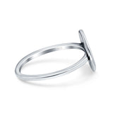 Songbird Start Band Oxidized Ring Solid 925 Sterling Silver (10mm)