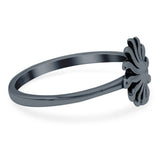 Sun Ring Oxidized Band Solid 925 Sterling Silver Thumb Ring (10mm)