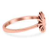 Sun Ring Oxidized Band Solid 925 Sterling Silver Thumb Ring (10mm)
