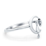 Cat On The Moon Start Rhodium Plated 925 Sterling Silver (12mm)