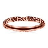 Bali Ring Oxidized Band Solid 925 Sterling Silver Thumb Ring (2.5mm)