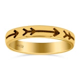 Arrow Ring Oxidized Band Solid 925 Sterling Silver Thumb Ring (3.5mm))