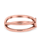 Moon & Star Ring Oxidized Band Solid 925 Sterling Silver Thumb Ring (5.8mm)