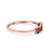 Fish Ring Oxidized Band Solid 925 Sterling Silver Thumb Ring (4mm)