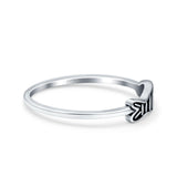 Fish Ring Oxidized Band Solid 925 Sterling Silver Thumb Ring (4mm)