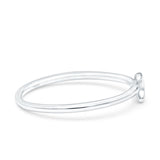 Moon Oxidized Ring Band Solid 925 Sterling Silver Thumb Ring (5mm)
