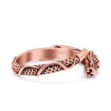 Dragon Ring Oxidized Band Solid 925 Sterling Silver Thumb Ring (7.3mm)