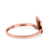 Bird Band Oxidized Ring Solid 925 Sterling Silver (8mm)