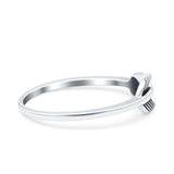 Arrow Band Oxidized Ring Solid 925 Sterling Silver (5mm)