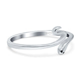 Snake Band Oxidized Ring Solid 925 Sterling Silver (9mm)