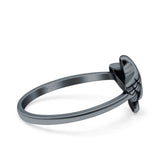 Eagle Ring Oxidized Band Solid 925 Sterling Silver Thumb Ring (10mm)