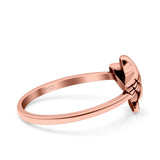 Eagle Ring Oxidized Band Solid 925 Sterling Silver Thumb Ring (10mm)
