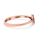 Moon & Star Ring Oxidized Band Solid 925 Sterling Silver Thumb Ring (6mm)