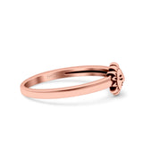 Sun Smiley Face Ring Oxidized Band Solid 925 Sterling Silver Thumb Ring (6mm)