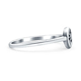 Flowers Ring Oxidized Band Solid 925 Sterling Silver Thumb Ring (6mm)