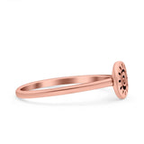 Sun Band Oxidized Solid 925 Sterling Silver Thumb Ring (7mm)