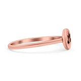 Flower Ring Oxidized Band Solid 925 Sterling Silver Thumb Ring (7mm)