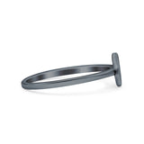 Hamsa Ring Oxidized Band Solid 925 Sterling Silver Thumb Ring (7mm)