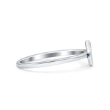 Hamsa Ring Oxidized Band Solid 925 Sterling Silver Thumb Ring (7mm)