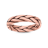 Silver Ring Oxidized Band Solid 925 Sterling Silver Thumb Ring (13mm)