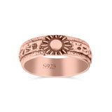 Classic Sun Trending Oxidized Band Thumb Ring (5.8mm)