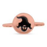 Ghost Ring Oxidized Band Solid 925 Sterling Silver Thumb Ring (10mm)