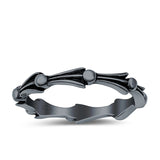 Oxidized Ring Band Solid 925 Sterling Silver Thumb Ring (4mm)