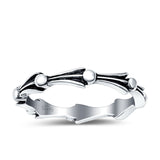 Oxidized Ring Band Solid 925 Sterling Silver Thumb Ring (4mm)