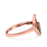 Mountains Ring Oxidized Band Solid 925 Sterling Silver Thumb Ring (11.8mm)