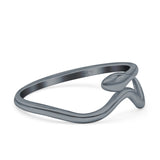 Snake Ring Oxidized Band Solid 925 Sterling Silver Thumb Ring (7mm)