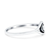Eye Ring Oxidized Band Solid 925 Sterling Silver Thumb Ring (7mm)
