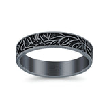 Tree Branches Ring Oxidized Band Solid 925 Sterling Silver Thumb Ring (4.5mm)