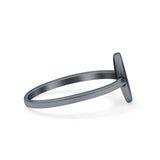 Rock & Roll Ring Oxidized Band Solid 925 Sterling Silver Thumb Ring (9.5mm)