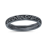 Braided Ring Oxidized Band Solid 925 Sterling Silver Thumb Ring (3mm)